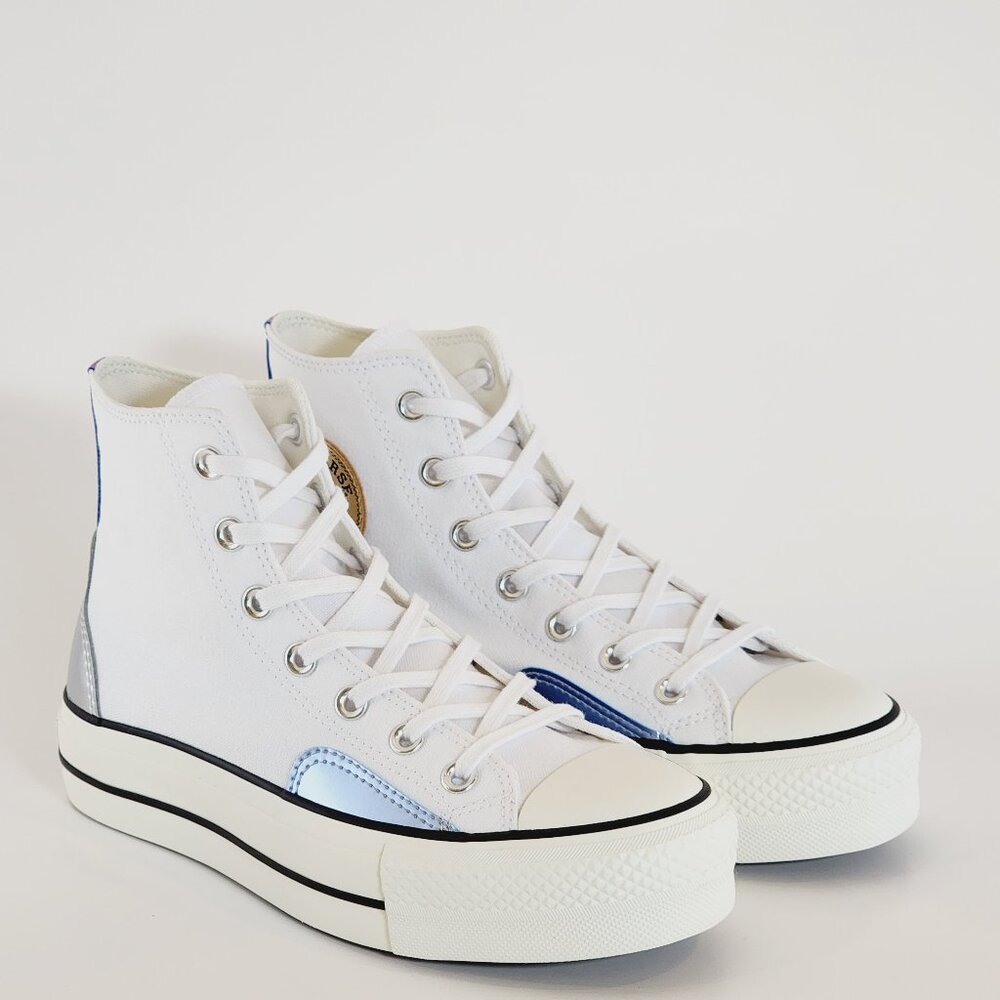 Converse CTAS Lift Hi Chrome Overlays Women's Platform Sneakers A09797C NWT